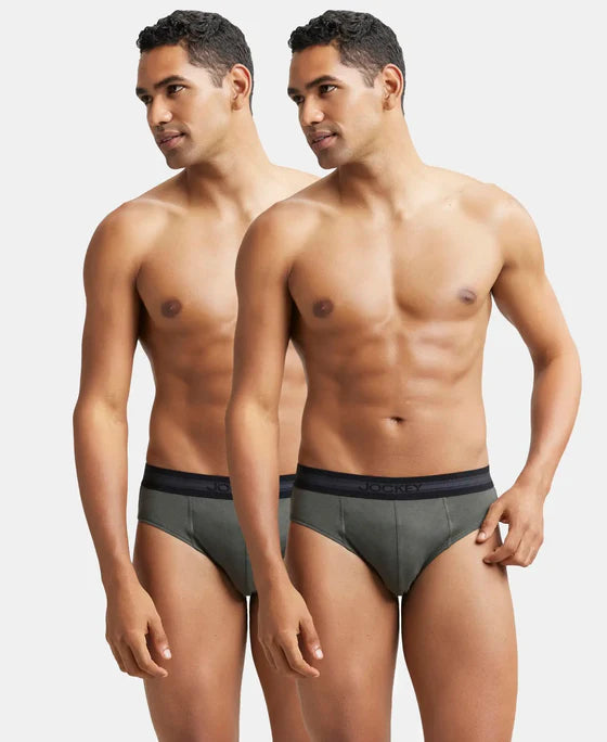 Super Combed Cotton Solid Brief with Stay Fresh Treatment - Wine Tasting (Pack of 2)