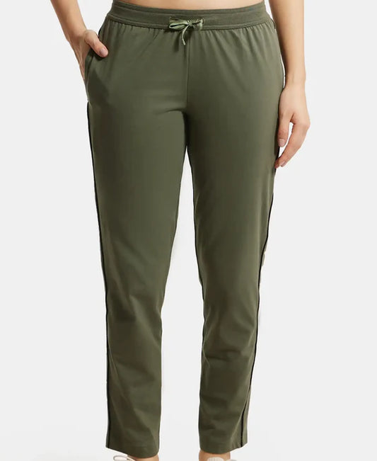 Super Combed Cotton Rich Relaxed Fit Trackpants With Contrast Side Piping and Pockets - Navy Blazer