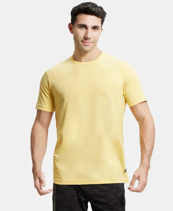 Super Combed Cotton Rich Round Neck Half Sleeve T-Shirt - Corn Silk