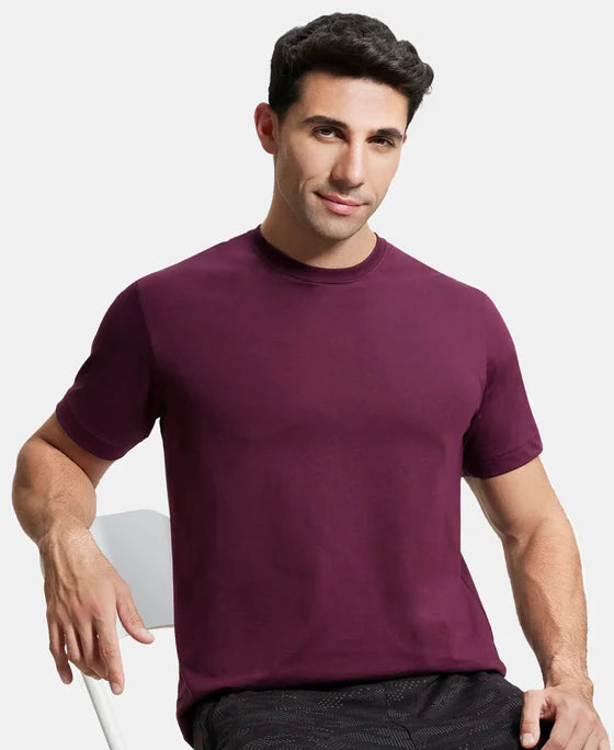 Super Combed Cotton Rich Round Neck Half Sleeve T-Shirt - Corn Silk