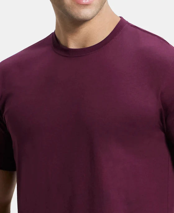 Super Combed Cotton Rich Round Neck Half Sleeve T-Shirt - Corn Silk