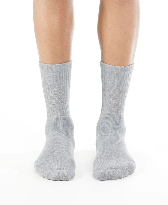 Compact Cotton Terry Crew Length Socks With StayFresh Treatment - Navy