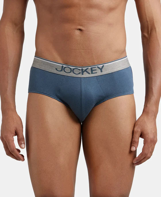 Super Combed Cotton Solid Brief with Ultrasoft Waistband - Deep Olive (Pack of 2)