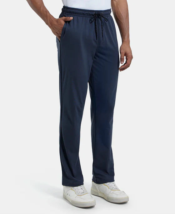 Super Combed Cotton Rich Regular Fit Trackpant with Side Pockets - Graphite & Black