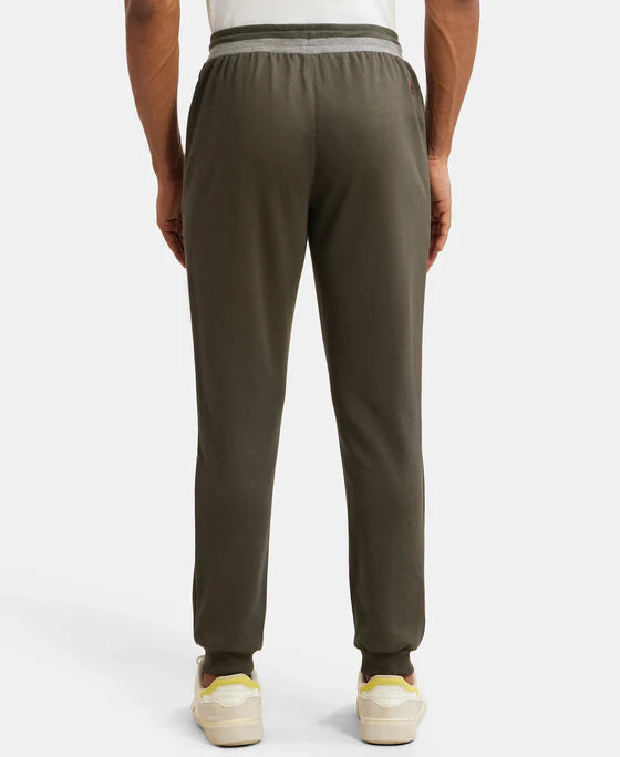 Super Combed Cotton Rich Pique Slim Fit Jogger with Zipper Pockets - Navy