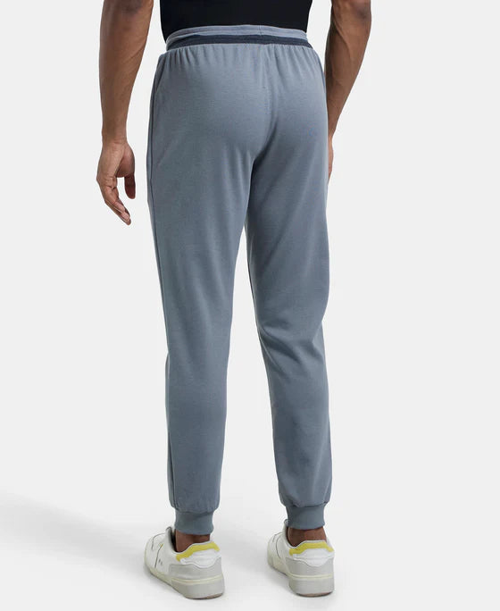 Super Combed Cotton Rich Pique Slim Fit Jogger with Zipper Pockets - Navy