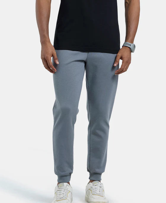 Super Combed Cotton Rich Pique Slim Fit Jogger with Zipper Pockets - Navy