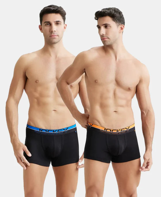 Super Combed Cotton Rib Solid Trunk with Ultrasoft  Waistband - Asphalt (Pack of 2)