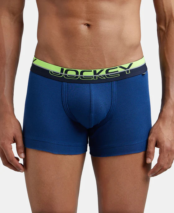 uper Combed Cotton Rib Solid Trunk with Ultrasoft Waistband - Rich Royal Blue