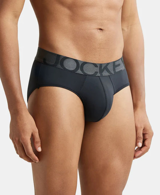 Tactel Microfiber Elastane Stretch Solid Brief with Moisture Move Properties - High Rise