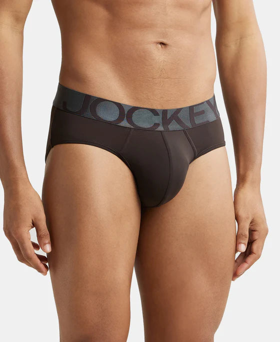 Tactel Microfiber Elastane Stretch Solid Brief with Moisture Move Properties - High Rise