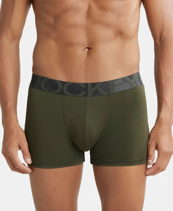 Tactel Microfiber Elastane Stretch Solid Trunk with Moisture Move Properties-Ebony