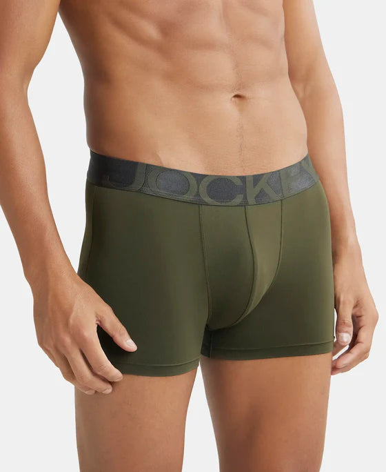 Tactel Microfiber Elastane Stretch Solid Trunk with Moisture Move Properties-Ebony
