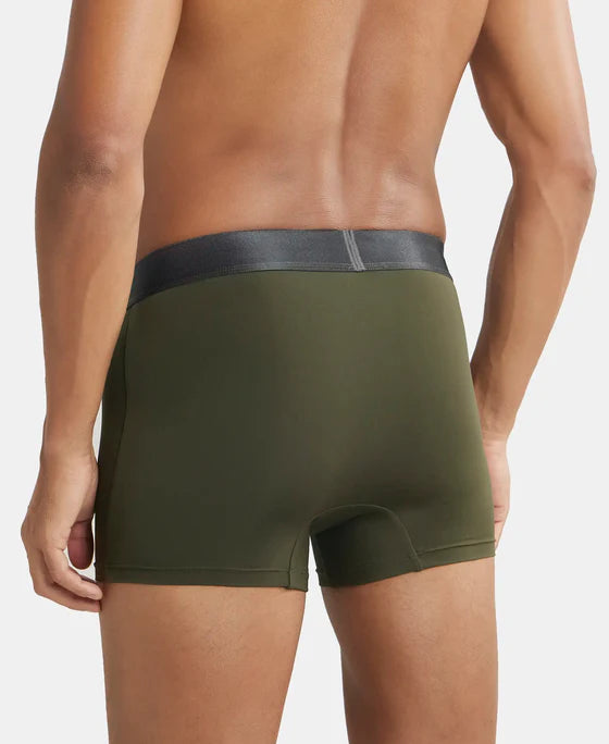 Tactel Microfiber Elastane Stretch Solid Trunk with Moisture Move Properties-Ebony
