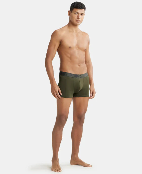 Tactel Microfiber Elastane Stretch Solid Trunk with Moisture Move Properties-Ebony