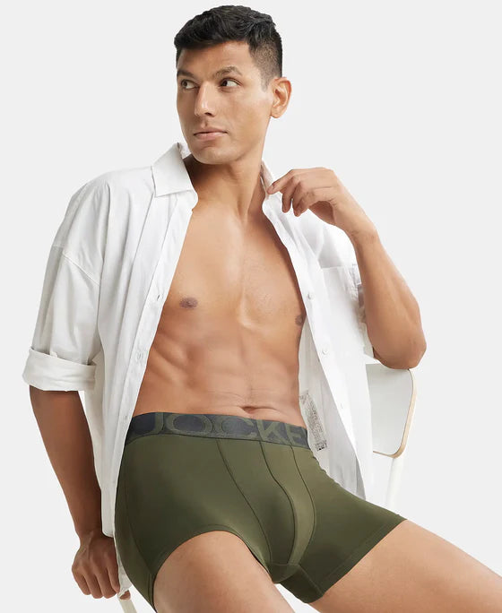 Tactel Microfiber Elastane Stretch Solid Trunk with Moisture Move Properties-Ebony