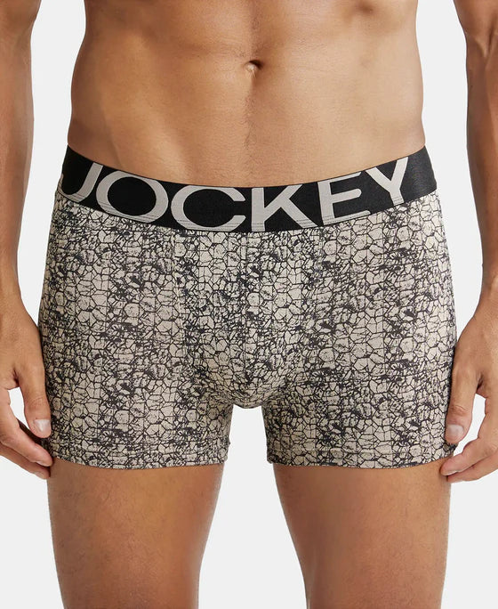Tactel Microfiber Elastane Stretch Printed Trunk with Moisture Move Properties - String Base Printed