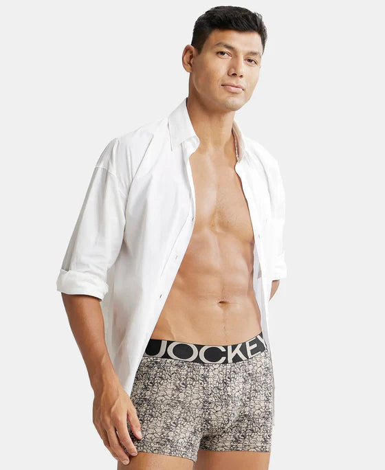 Tactel Microfiber Elastane Stretch Printed Trunk with Moisture Move Properties - String Base Printed