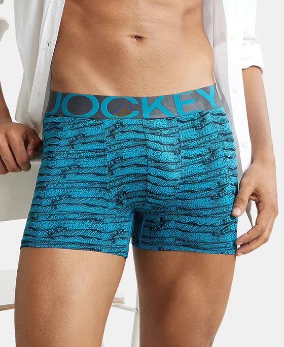 Tactel Microfiber Elastane Stretch Printed Trunk with Moisture Move Properties - String Base Printed