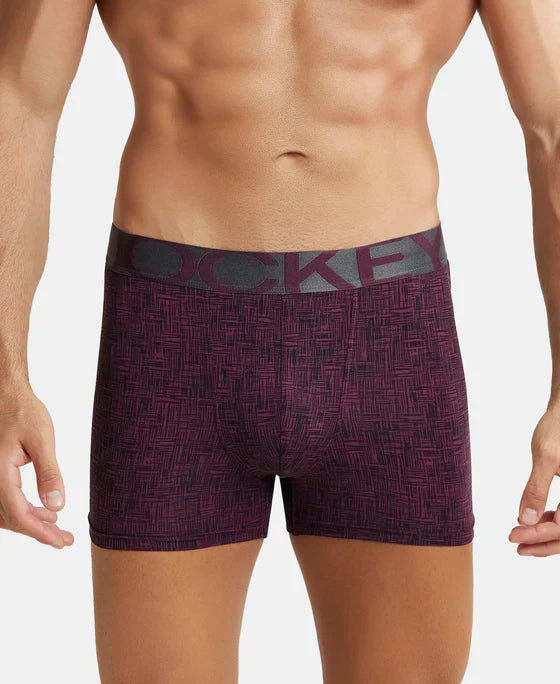 Tactel Microfiber Elastane Stretch Printed Trunk with Moisture Move Properties - String Base Printed