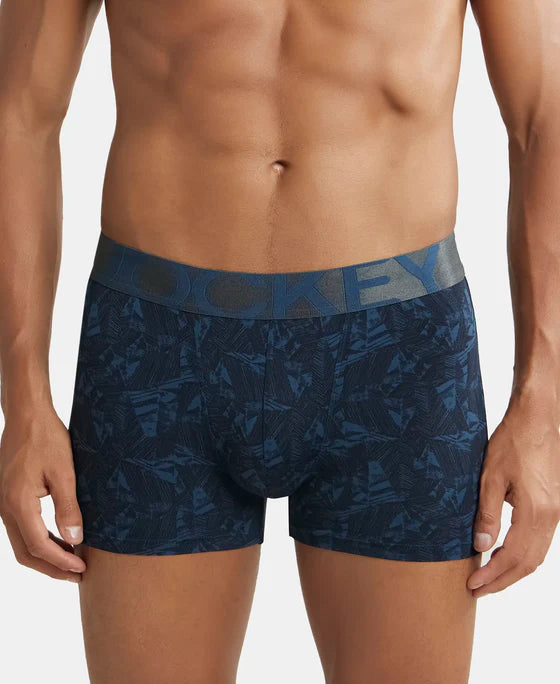 Tactel Microfiber Elastane Stretch Printed Trunk with Moisture Move Properties - String Base Printed