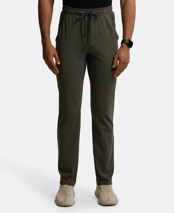 Super Combed Cotton Rich Trackpant with Pockets and StayFresh Treatment - Forest Dark Grey Melange