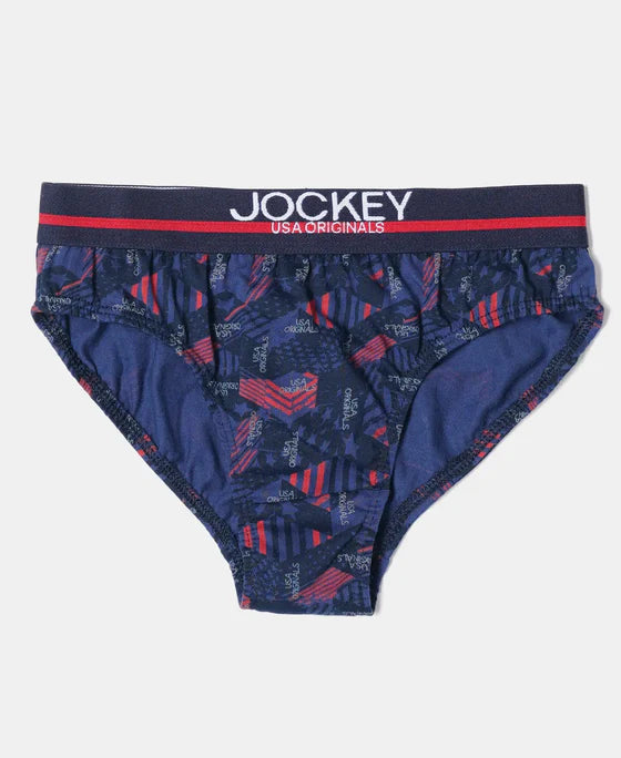 Super Combed Cotton Printed Brief with Ultrasoft Waistband - Assorted Prints (Pack of 2)