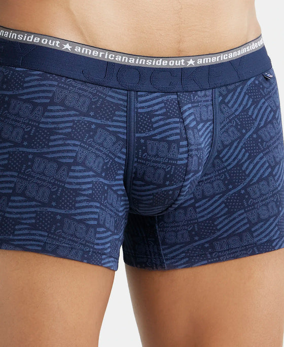 Super Combed Cotton Elastane Stretch Printed Trunk with Ultrasoft Waistband - Assorted (Pack of 2)